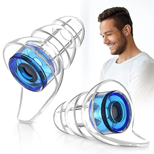 ZDMATHE 2 Pairs High Fidelity Concert Ear Plugs, Silicone Hearing Protection Earplugs, Noise Reduction Music Ear Plugs for Concerts, Musicians, Festival, DJs, Nightclub, Drummers and Raves Party - 23dB