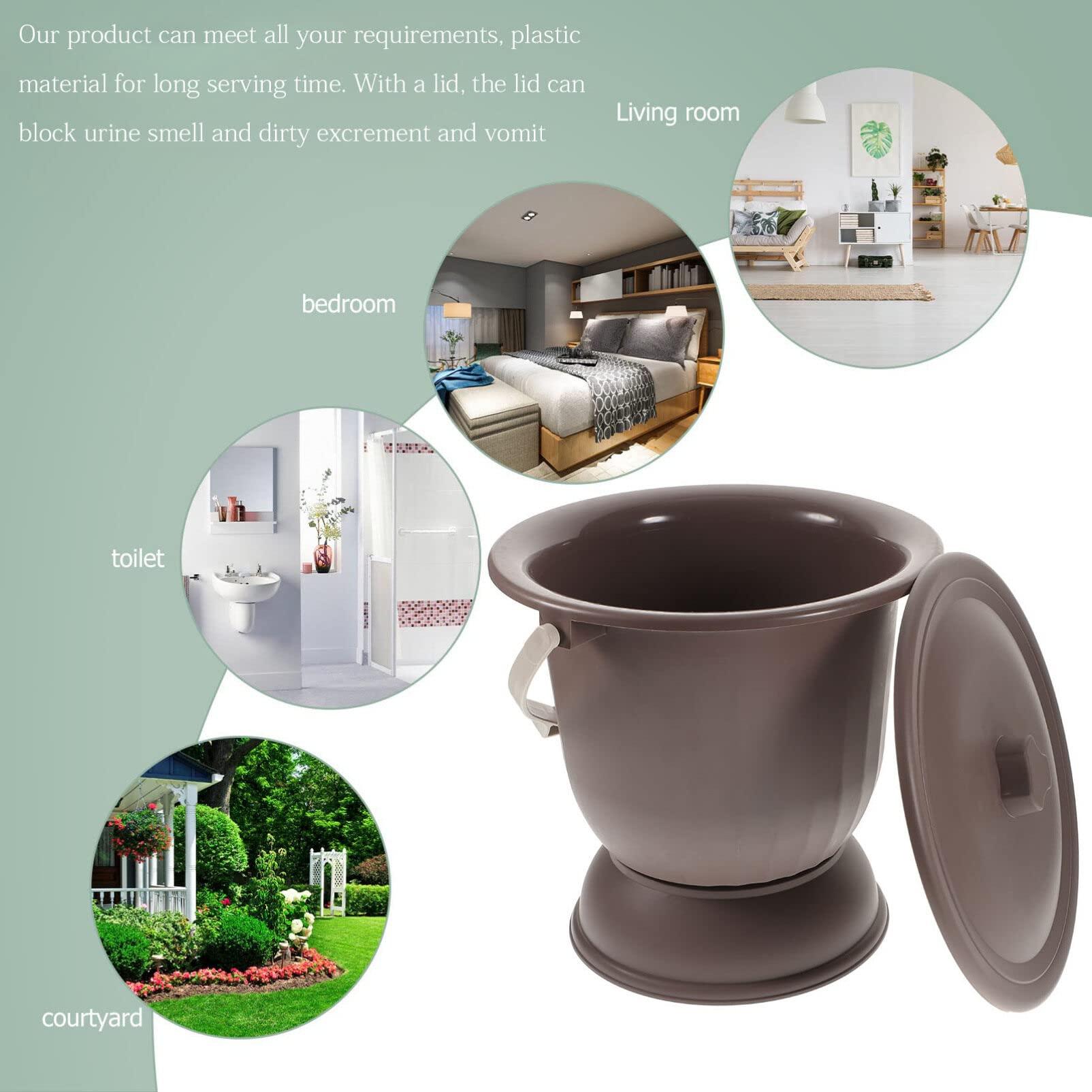 Ipetboom Ipetboom Spittoon Bedroom Urinal Elderly Pee Pot Chamber Pot Portable Toilet for Adults Urinal Toilet Urinal Pregnancy Woman Plastic Camping Supplies