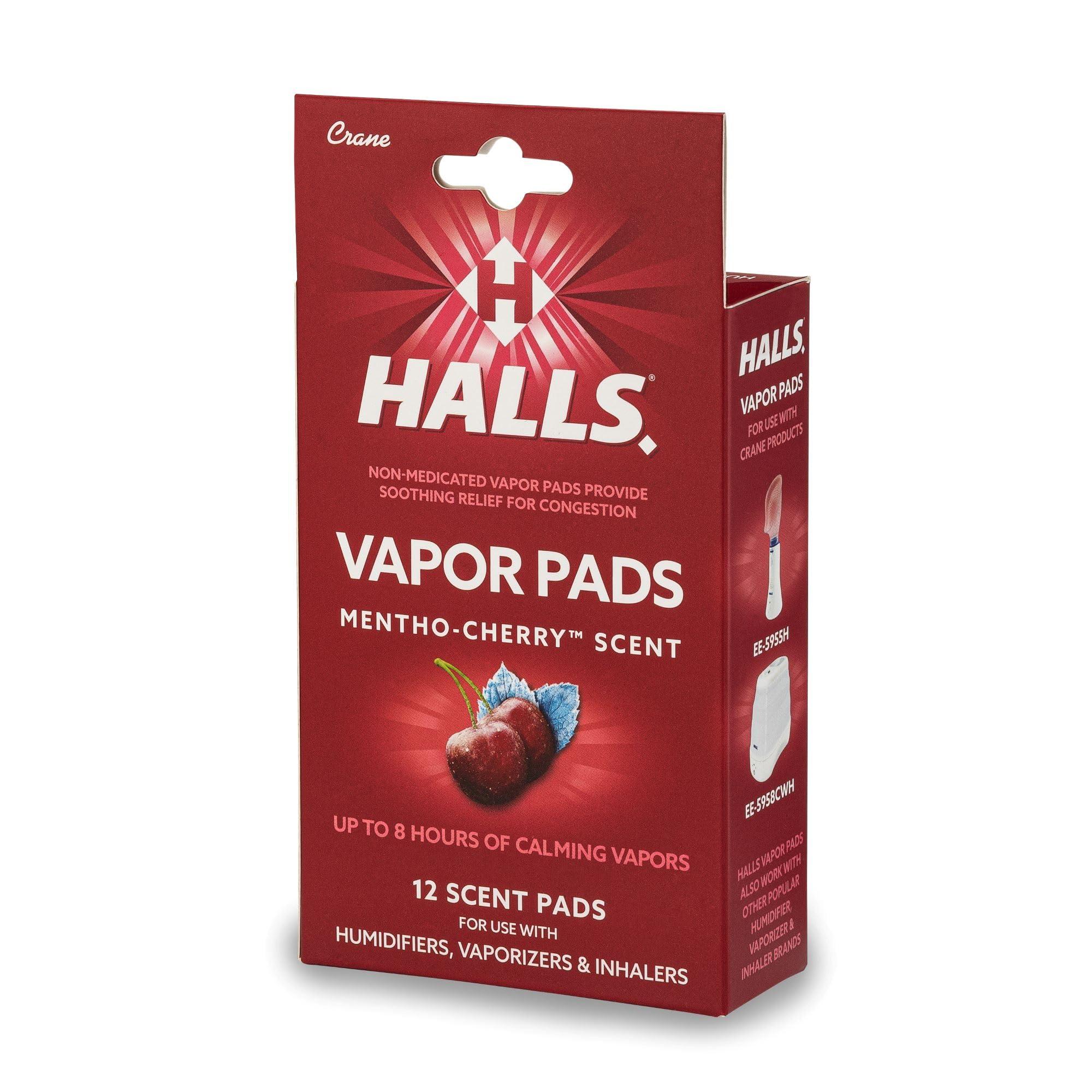 Crane Crane Halls Scented Vapor Pads for Humidifier, Mentho-Cherry 12 Count and Mentho-Lemon 12 Count Bundle