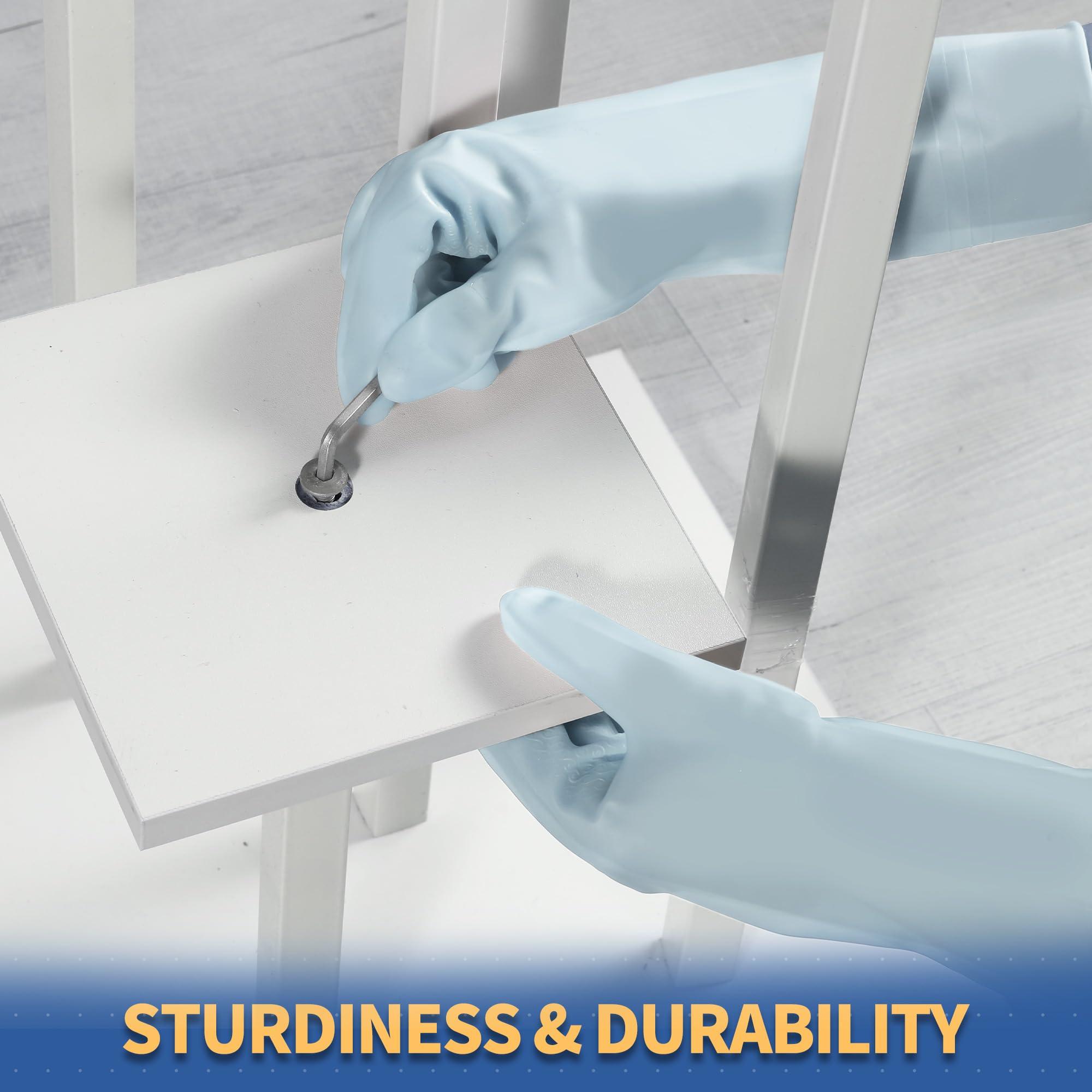 BOOMJOY BOOMJOY PVC Cleaning Gloves, Heavy Duty Dishwashing Gloves, Reusable Medium Gloves for Kitchen, Bathroom, Gardening, Working, Pet Care - Pink & Blue & Yellow, 3 Pairs, Size M