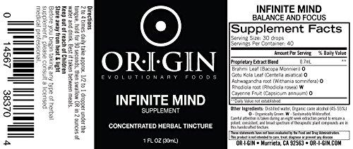 Elementals OR-I-GIN Infinite Mind - Boosts Mental Sharpness for Increased Clarity, Focus and Energy