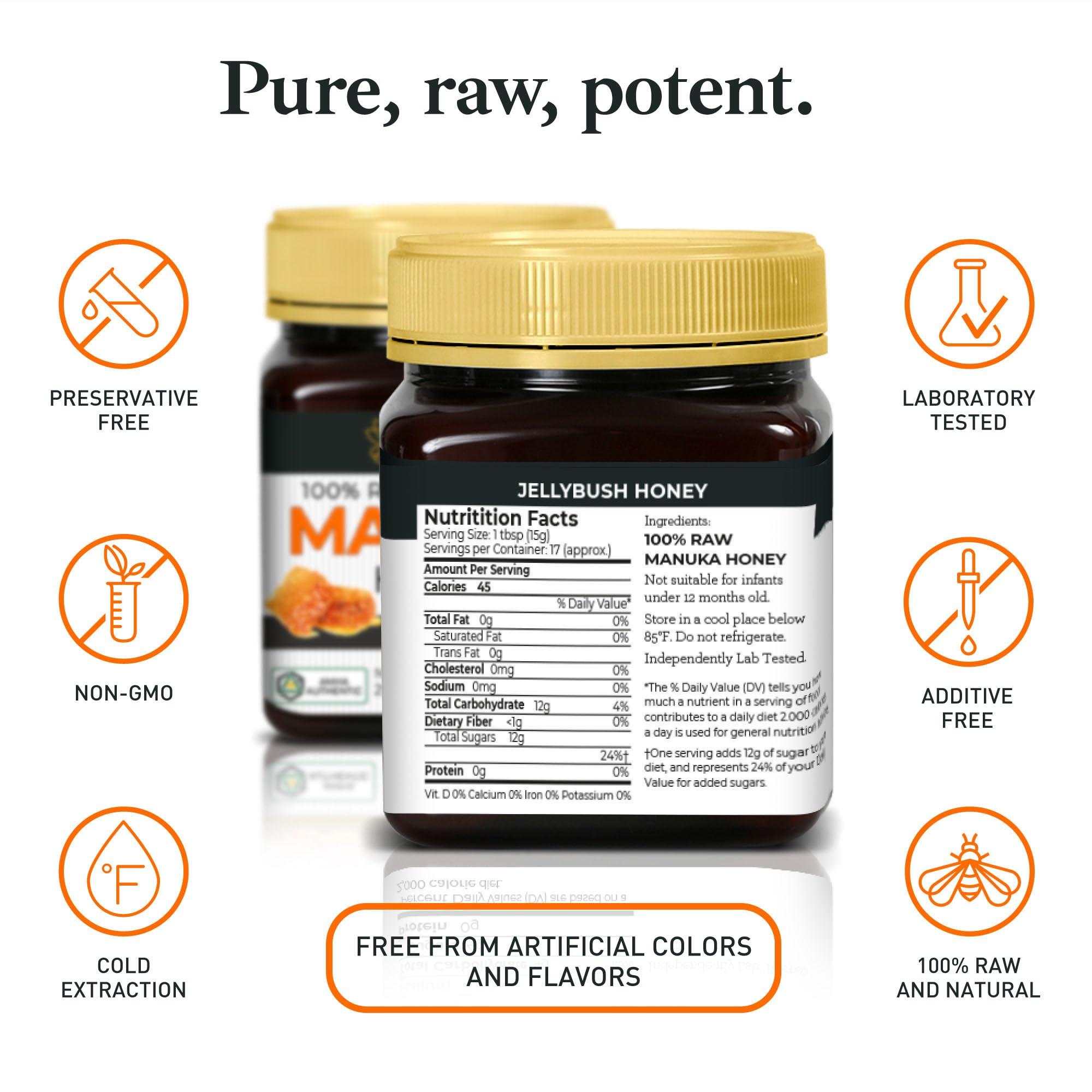 Good Natured Good Natured Manuka Honey (MGO 1200+) - Highest Grade Raw Manuka Honey Medical Grade, Non-GMO, Lab-Tested & AMHA Certified, BPA-free, 8.8 oz