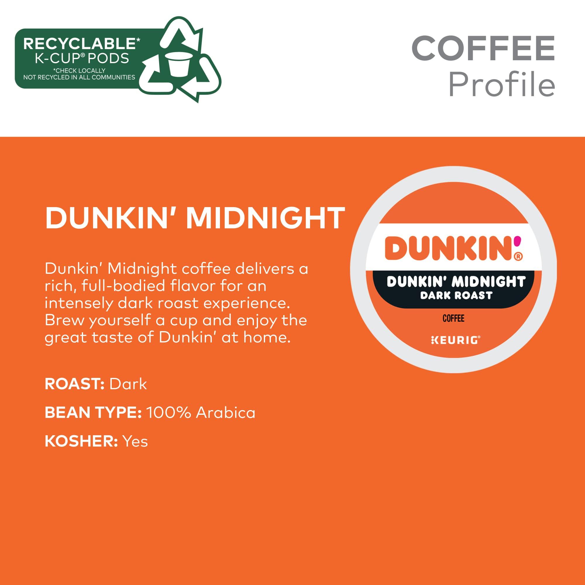 Dunkin' Donuts Dunkin' Donuts® Single-Serve Coffee K-Cup® Pods, Dark Roast, Case Of 88 K-Cup Pods