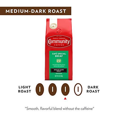 Community Coffee Community Coffee Café Special Decaf Ground Coffee, Medium Dark Roast, 32 Ounce Bag (Pack of 4)