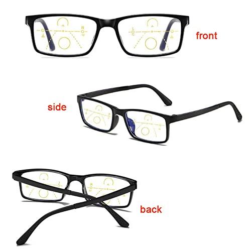 LENG LENG Progressive Multifocal Reading Glasses Men Computer Readers Blue Light Blocking Eyeglasses Lightweight Presbyopic Glasses +1.0 +1.5 +2.0 +2.5 +3.0 (Size : 1.5 X)