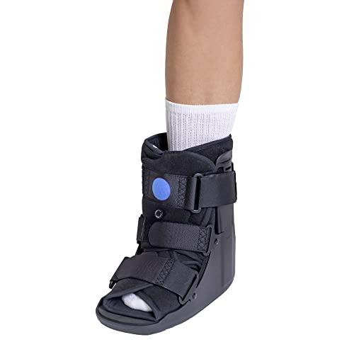 Brace Direct Brace Direct Short Air Walker Cam Fracture Boot - Low Profile For Soft Tissue Injuries, Ankle or Foot Fracture, Sprained Ankle, & Injury Protection and Stabilization Fracture Boot
