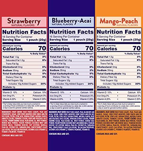 Welch\'s Welch\'s Fruit Snacks, Fruit \'n Yogurt Variety Pack, Strawberry, Blueberry Acai, Mango Peach, Bulk Pack, Individual Single Serve 0.7 oz Bags (Pack of 42)