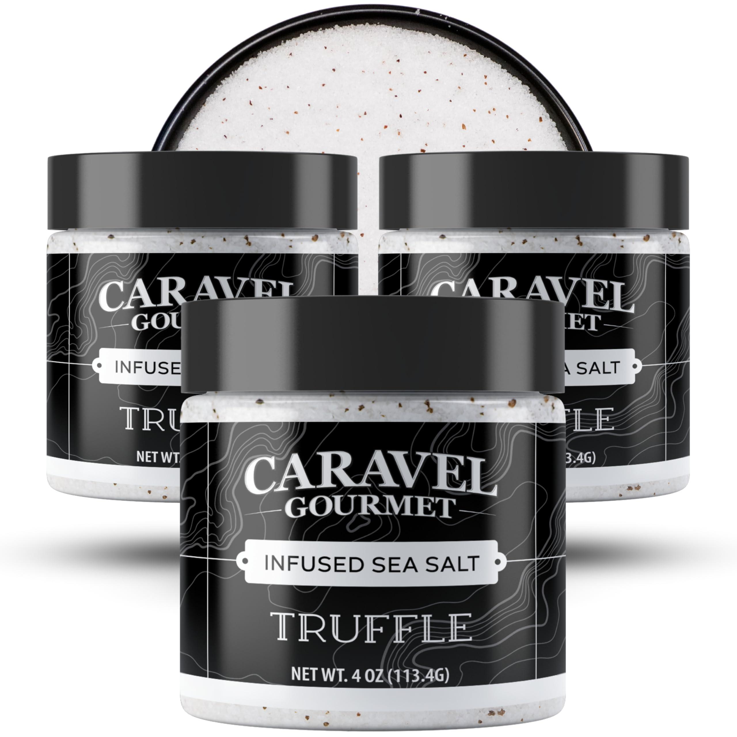 Caravel Gourmet Truffle Sea Salt - 4 oz Jar 3-Pack