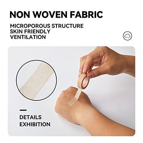 Nicime Nicime 10 Rolls 0.5 Inch Breathable Skin Tape, Face Tape Nose Tape, Flexible Stretch Bandages for Wound Injuries Swelling Sports (10Yards/Roll)