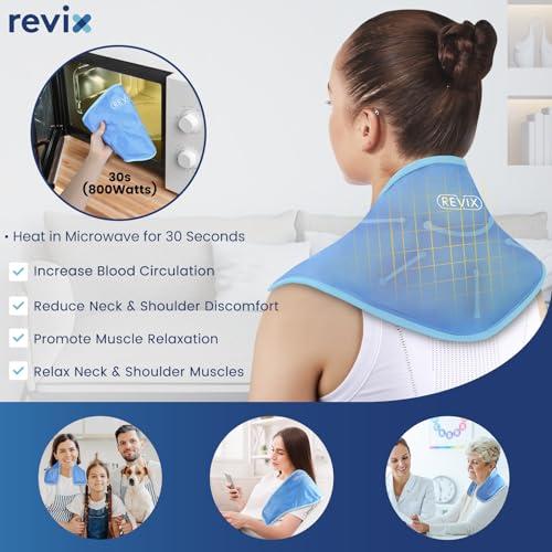 REVIX REVIX Neck Ice Pack Reusable Shoulder Cooling Wraps for Enhanced Comfort and Recovery, Hot Cold Gel Packs Reusable for Post-Workout Fatigue, Soft Plush Lining Ice Neck Wrap