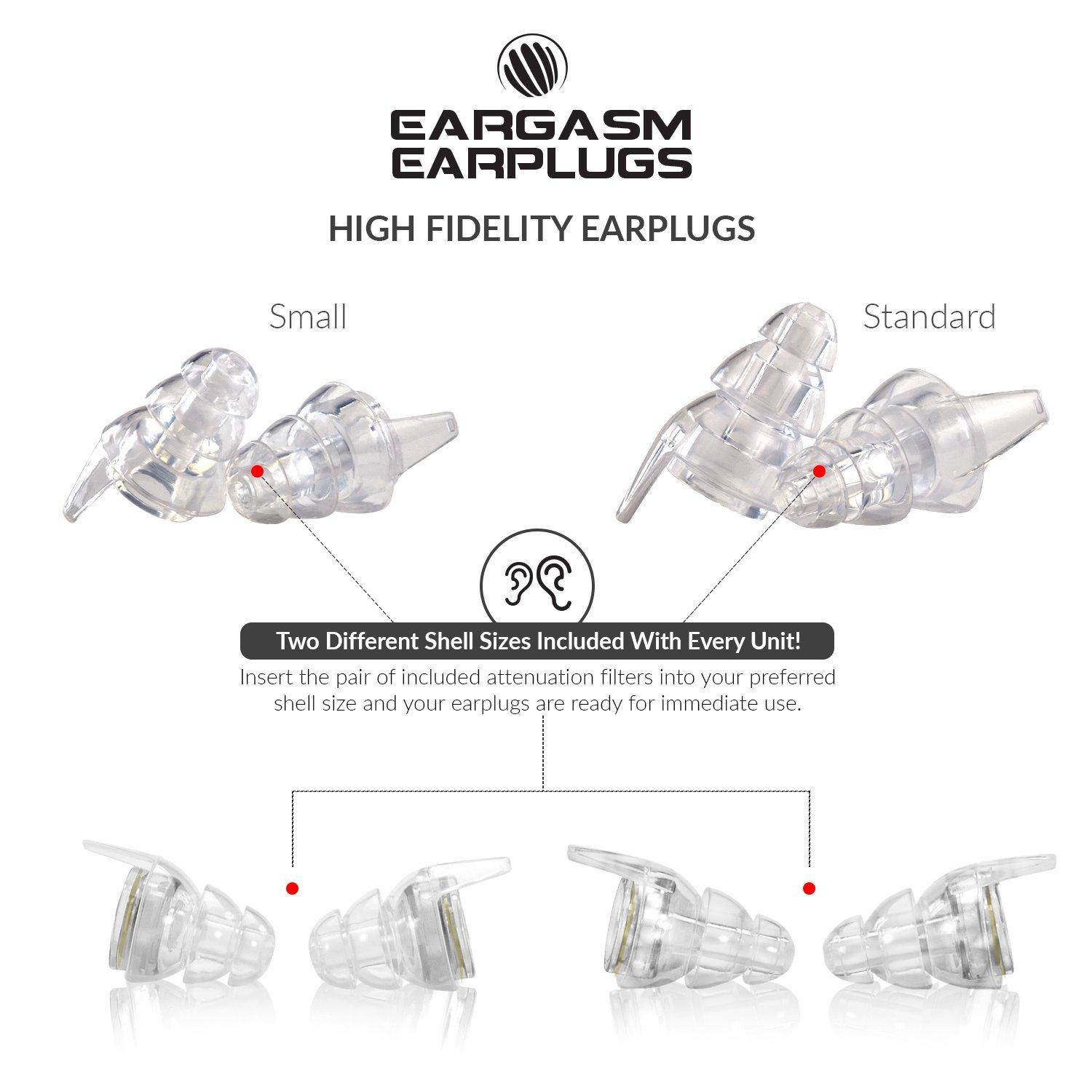 Eargasm Eargasm High Fidelity & Smaller Ears Transparent Edition: Earplugs for Concerts, Musicians, Noise Sensitivity and More