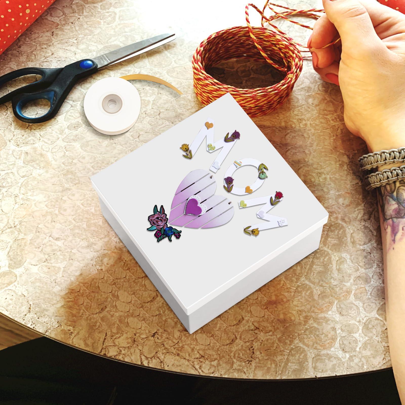 NOVELTYBOXUSA NOVELTYBOXUSA Nesting Gift Boxes with Lids for Presents Set of 6, Black Square Gift Box with Ribbon, Assorted Sizes Stackable Gift boxes for Birthday Wedding Bridesmaid Proposal