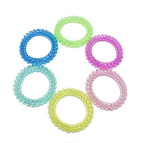 MaberryTech Direct Sensory Stretchy Kids Coil Bracelets, 6 Pack Funny Speech and Communication Aid Bracelet Fidget Toys for Boys Girls with Autism ADHD Anxiety or Special Needs - Assorted Colors (Rainbow A)