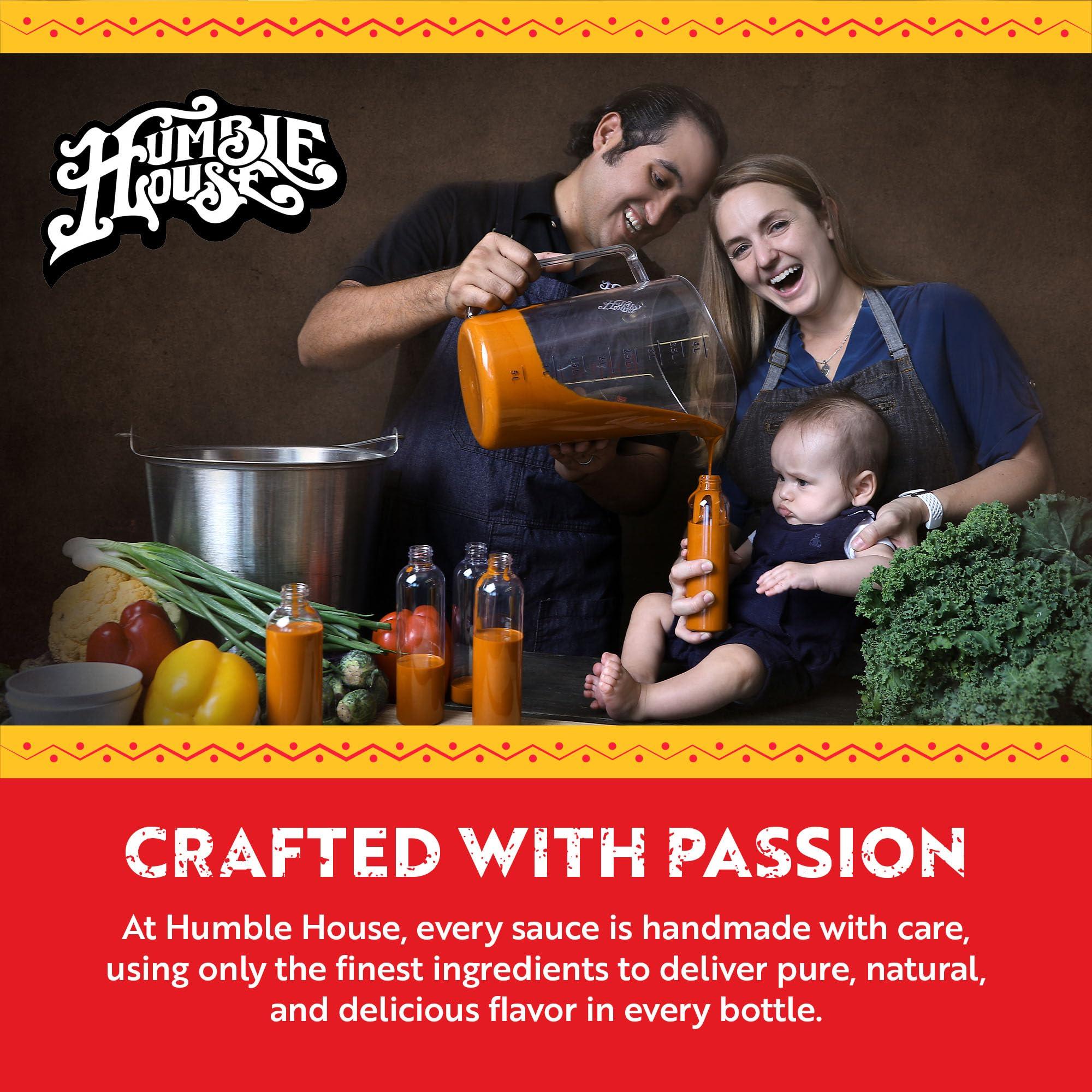 Humble House Humble House - Ancho & Morita Chiles Hot Sauce, Low in Calories and Sodium, Vegan Condiments for Chicken Wings, Steaks, Tacos, Burgers & More, Preservative-Free Enchilada Sauce, 9.5 oz