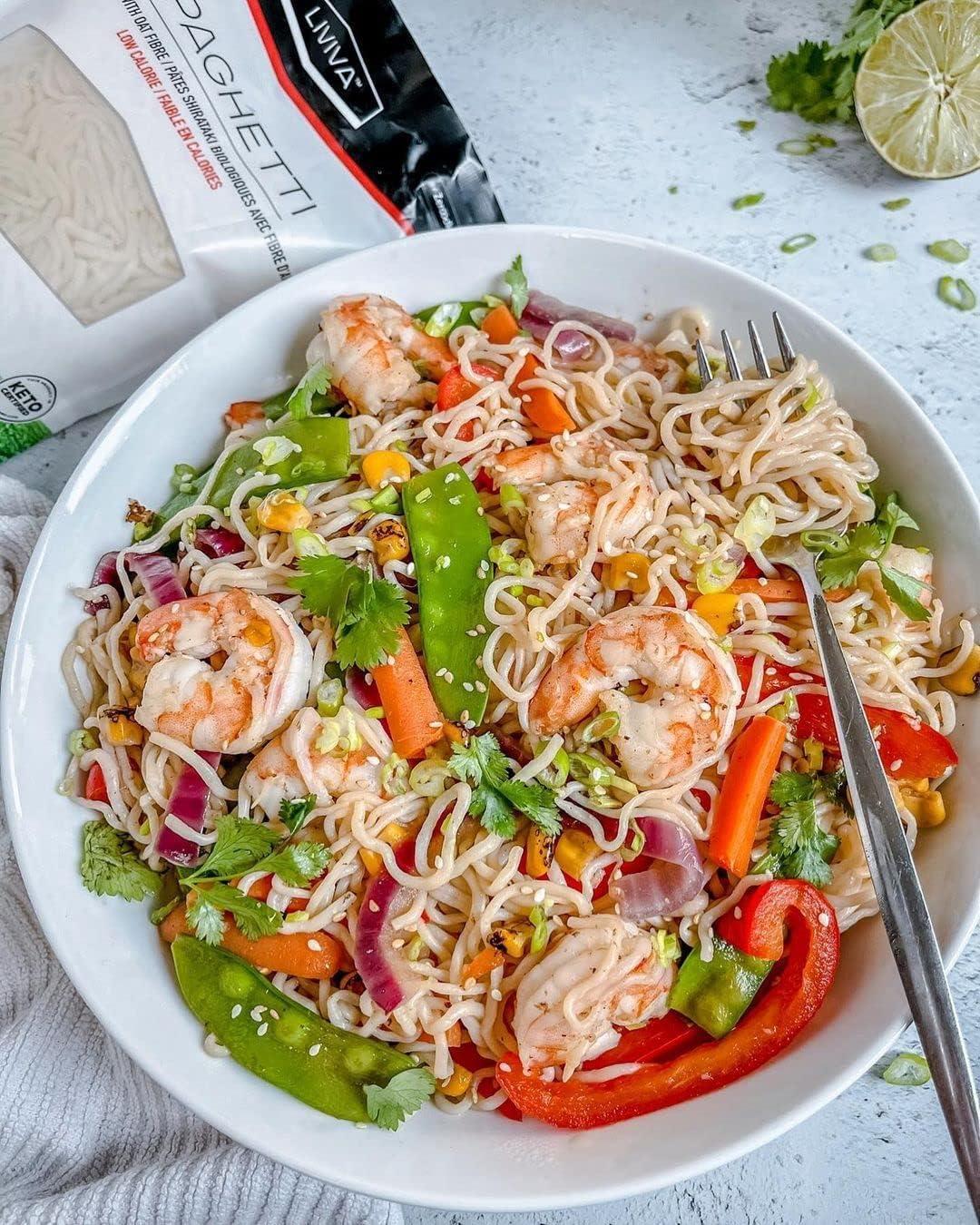 LIVIVA LIVIVA Low Carb Shirataki KETO Variety Pk Noodle Pasta (1 Rice 1 Spaghetti 1 Penne) Diabetic Friendly - Certified Keto, Gluten Free, Non-GMO, Organic, Halal, Kosher, Plant-Based Ready to Serve in minutes