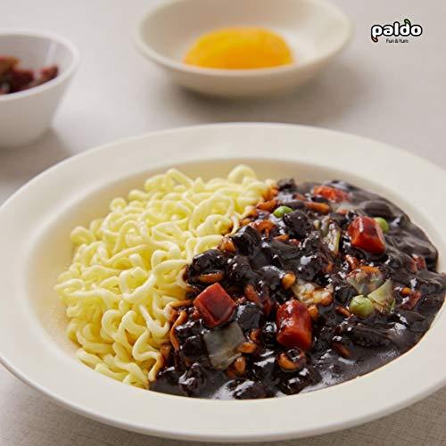 PALDO FUN & YUM Paldo Fun & Yum Ilpoom Jjajangmen Noodles, Pack of 16, Traditional Brothless Chajang Ramen with Savory & Sweet Black Bean Sauce, Oriental Style Korean Ramyun, Soupless K-Food, 200g x 16