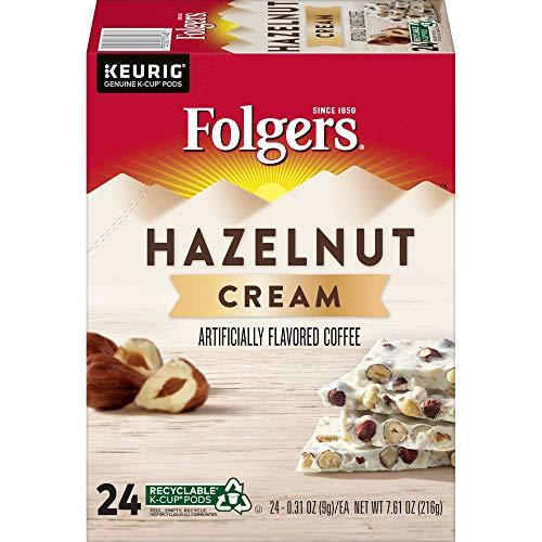 FOLGERS K CUPS Folgers Hazelnut Cream Flavored Coffee, 96 Keurig K-Cup Pods