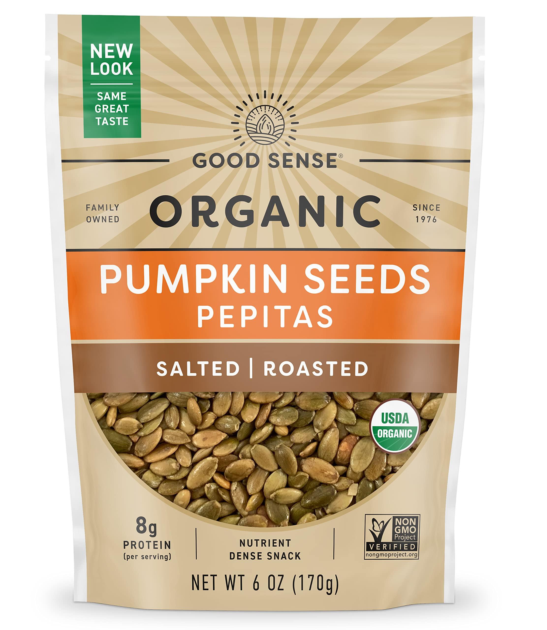 Good Sense Good Sense Roasted Salted Organic Pumpkin Seeds, 6 Ounce