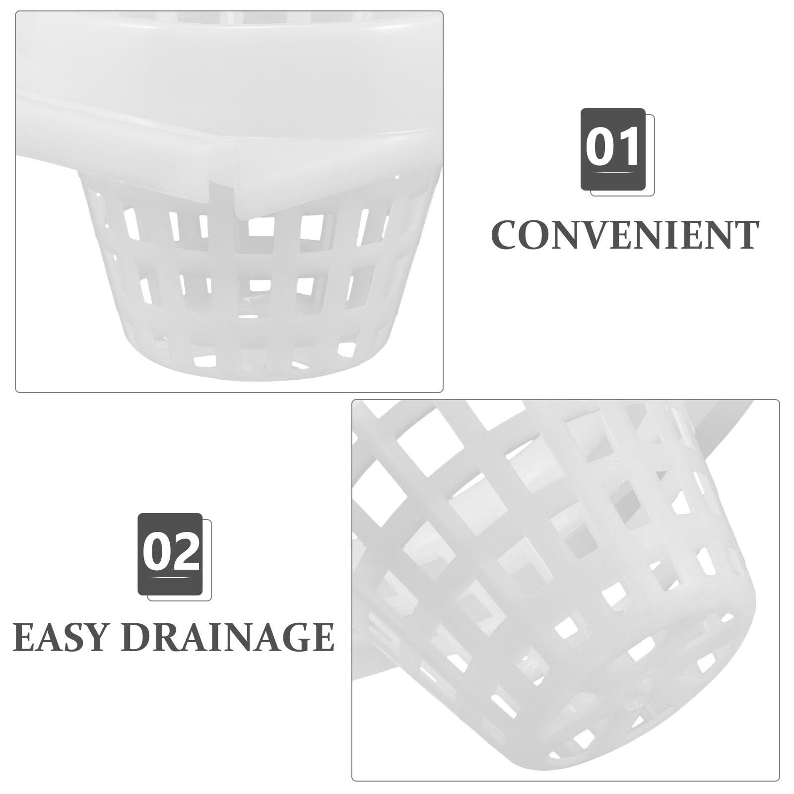 Hemoton Hemoton Mopping Bucket Water Squeezing Basket Mop Bucket Drainage Cleaning Mop Basket Mopping Bucket Basket Mop Drainage Basket Mop Basket Replacement Hamper Floor Supplies White Plastic