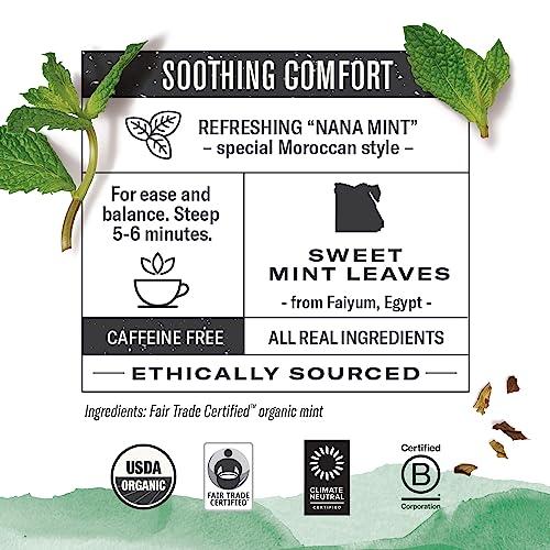Numi Numi Organic Moroccan Mint Tea, 100 Tea Bags, Refreshing Nana Mint, Caffeine Free Herbal Tea