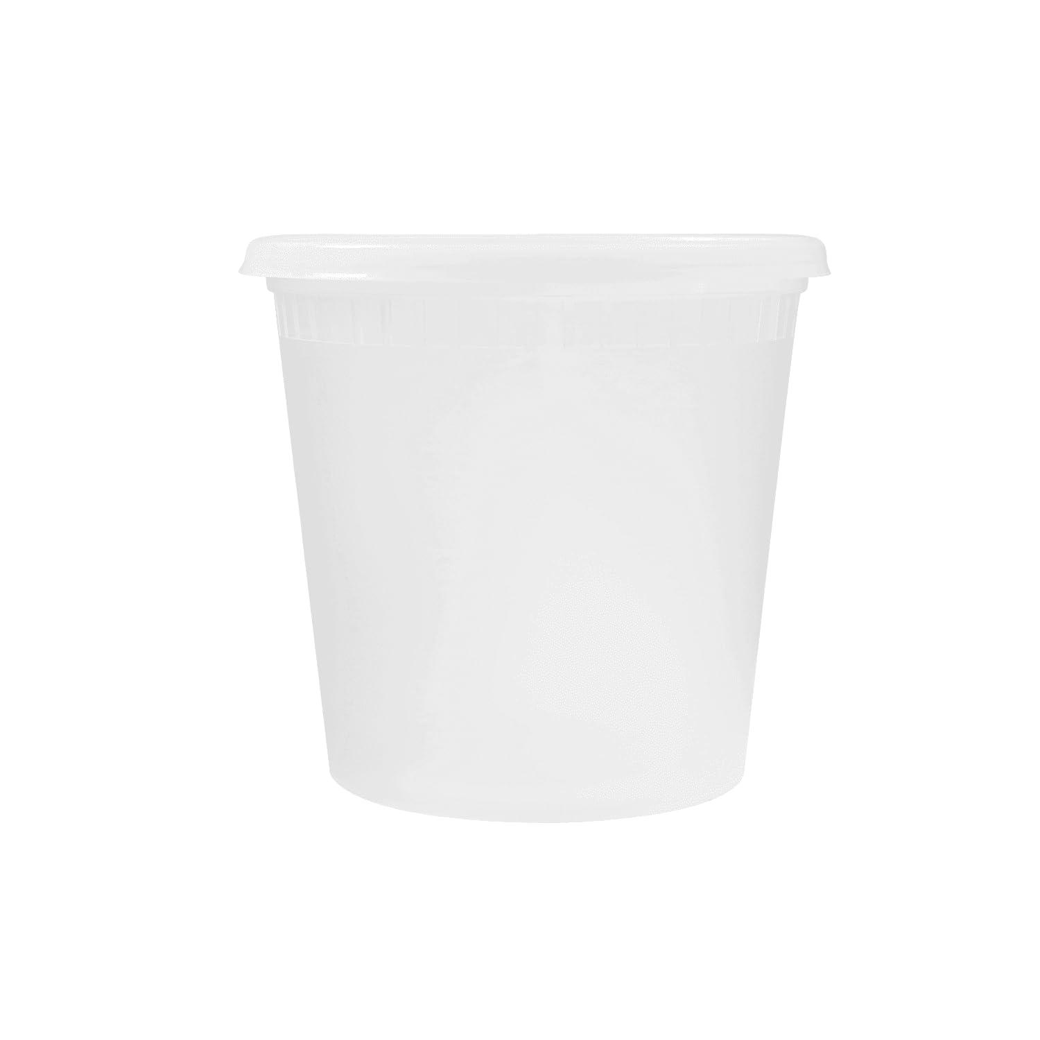 Karat Karat [24oz - 240 ct] Clear PP Injection Molded Round Deli Containers with Lids (FP-IMDC24-PP