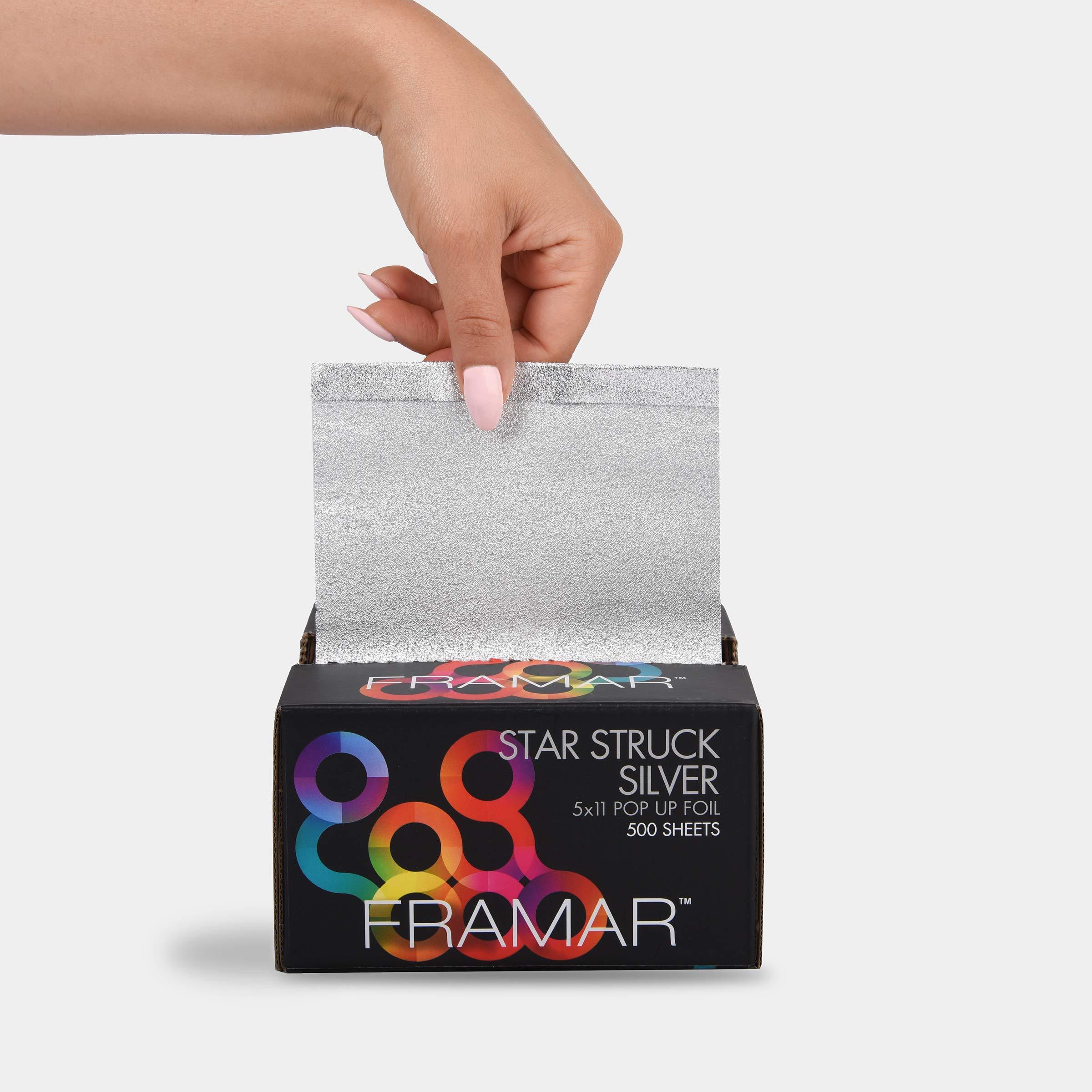 FRAMAR Framar Star Struck Silver Pop Up Hair Foil - Green Gloves Disposable Latex Free