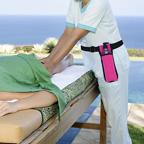 wearwan WEARWAN Massage Oil Holster, Adjustable and Durable Massage Holster, Stylish Massage Therapist Supplies (1B-Fuchsia)