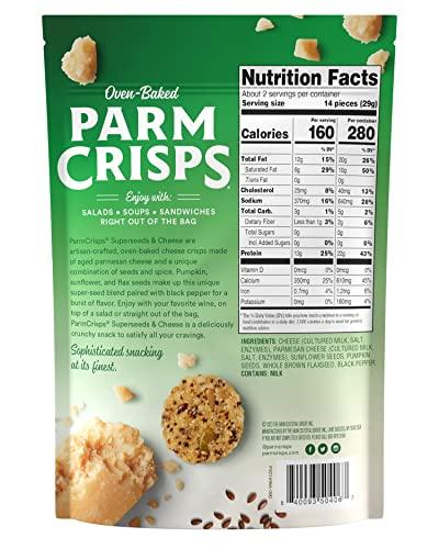 Parmcrisps Parm Crisps Snacks, Oven-Baked Superseeds & Cheese Snack, 1.75 oz (Pack of 12)