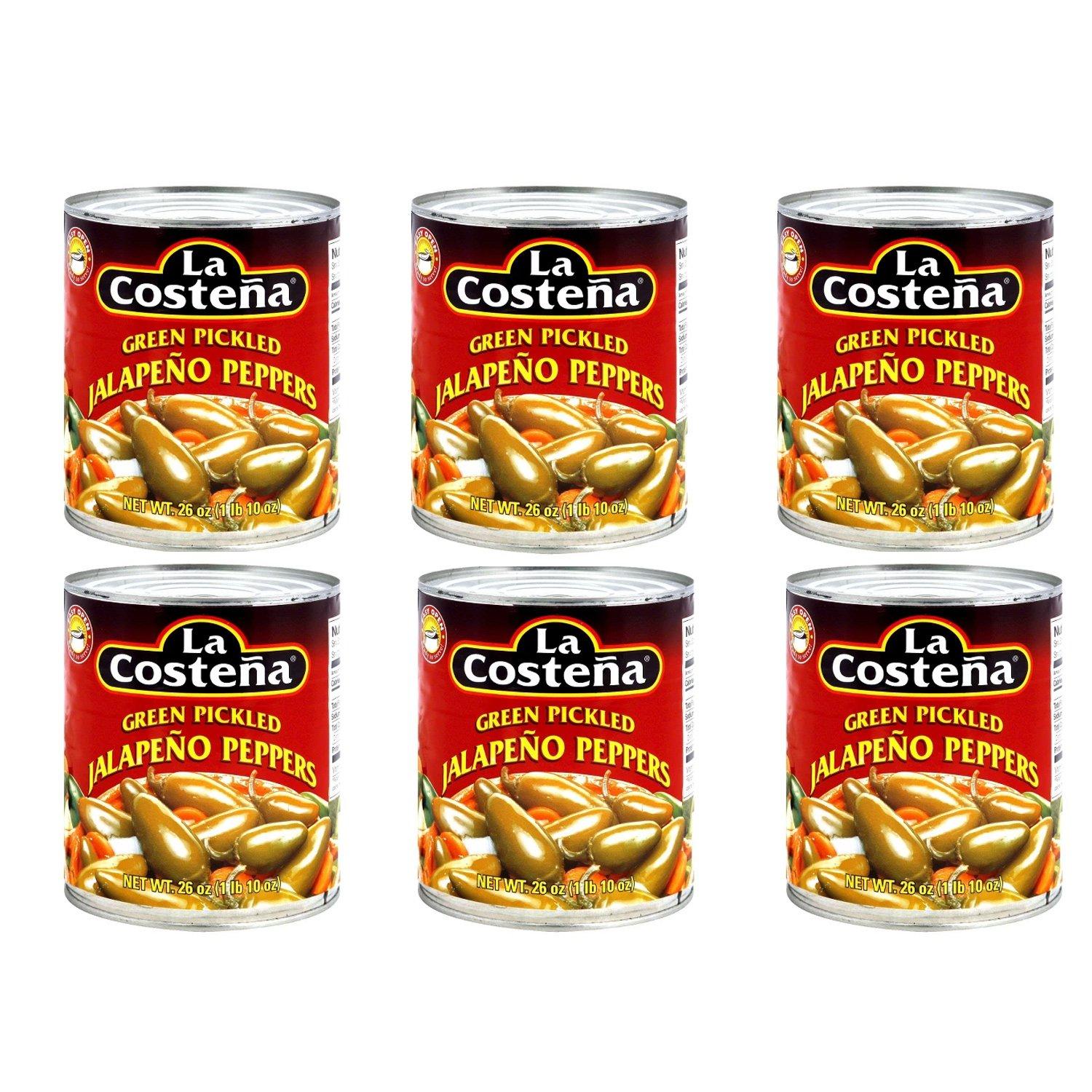 La Costea LA COSTENA Whole Jalapeno Pepper, 26 oz (6)