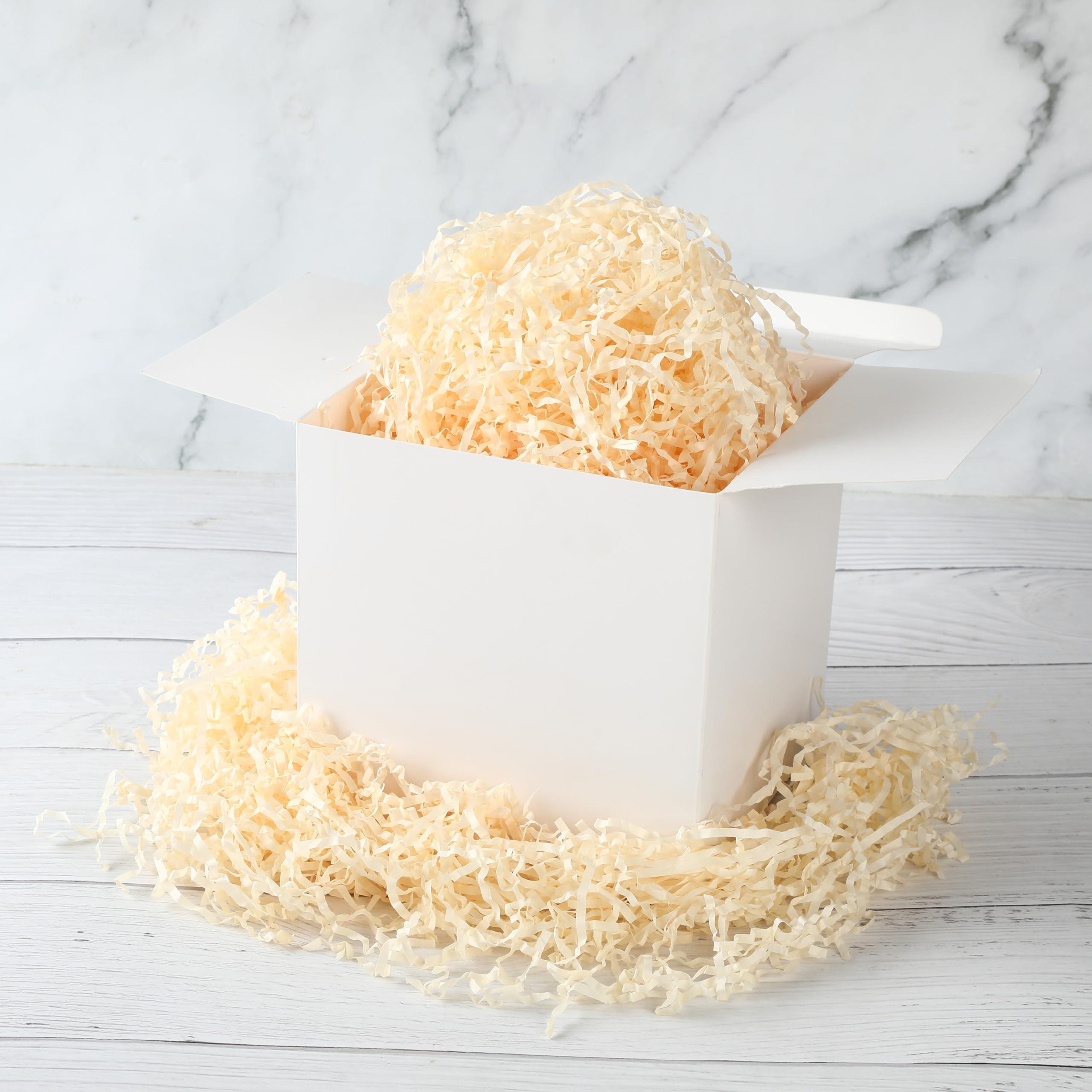 Cgzwxjin Cgzwxjin Light Champagne Crinkle Cut Paper Shred Filler (1/2 LB)Crinkle Paper for Gift Box, Shredded Paper Filler, Gift Basket Filler,Gift Wrapping