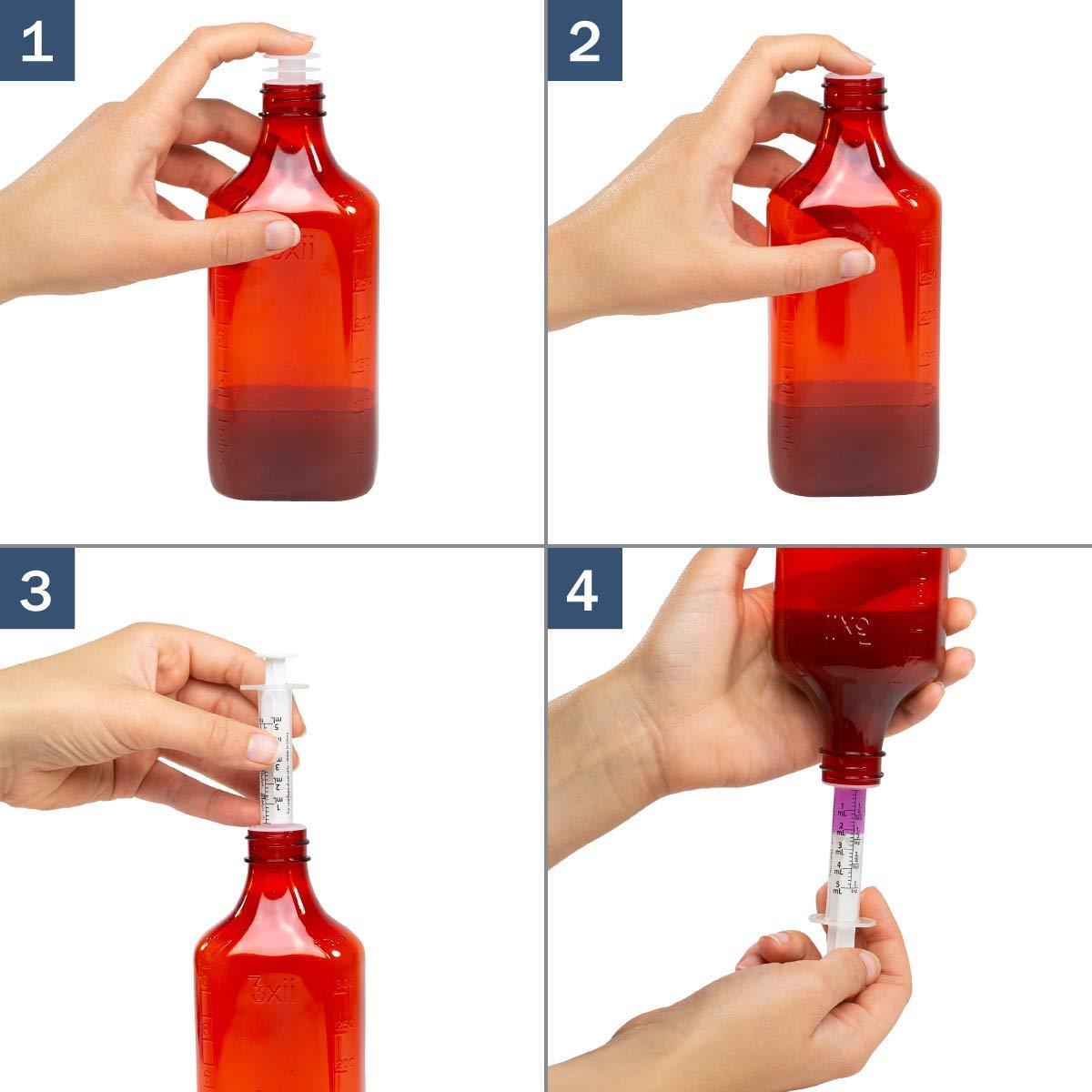 APOTHECARY PRODUCTS Oral Syringe Adapter Plugs, Compatible with 12 and 16 Oz Oval, 28 mm, 50 Count (Pack of 1)