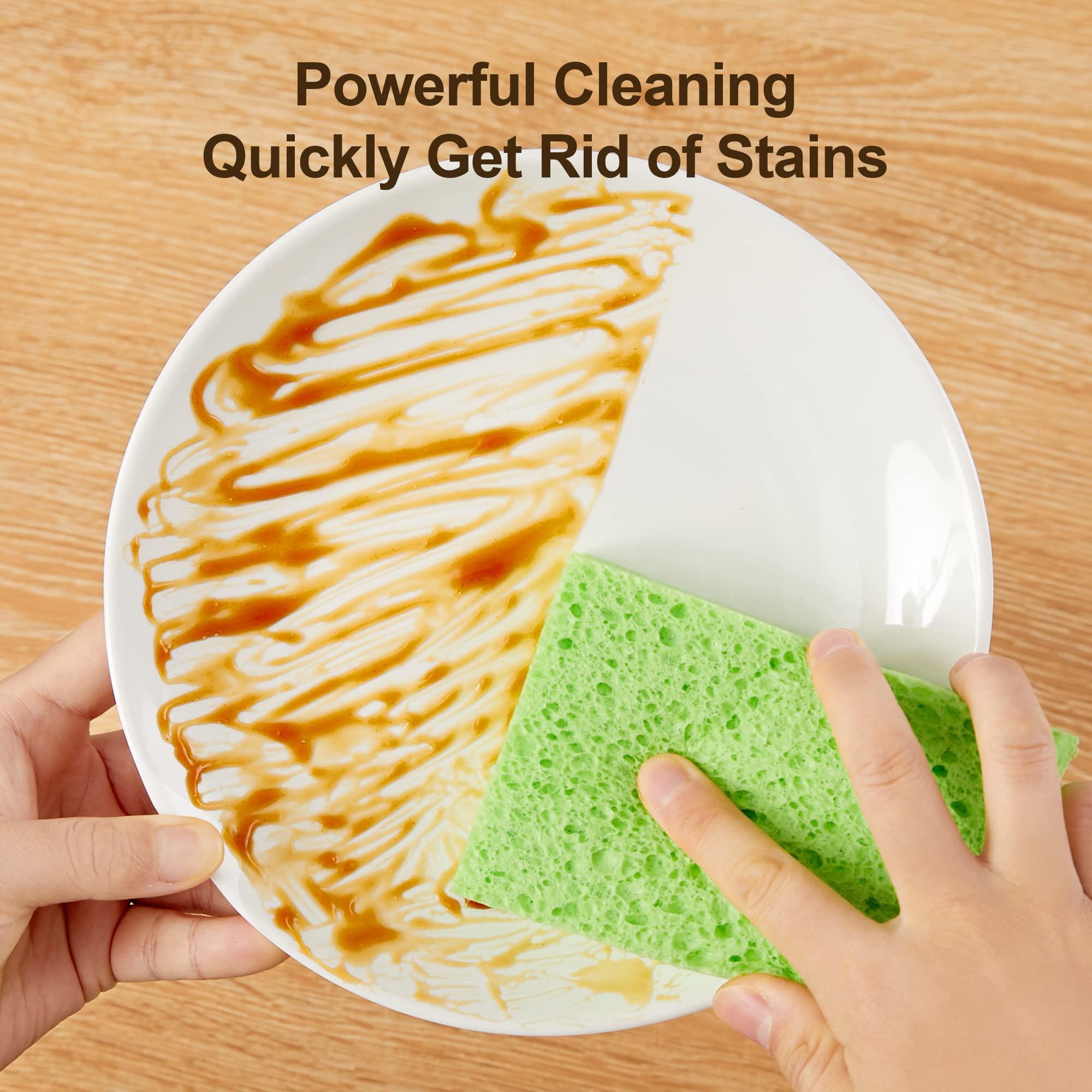 JOYMOOP JOYMOOP Hands-free Mop and Bucket with Wringer Set with Colorful Compressed Sponges, Househould Cleaning Tool of Floor Mop and Cellulose Sponges