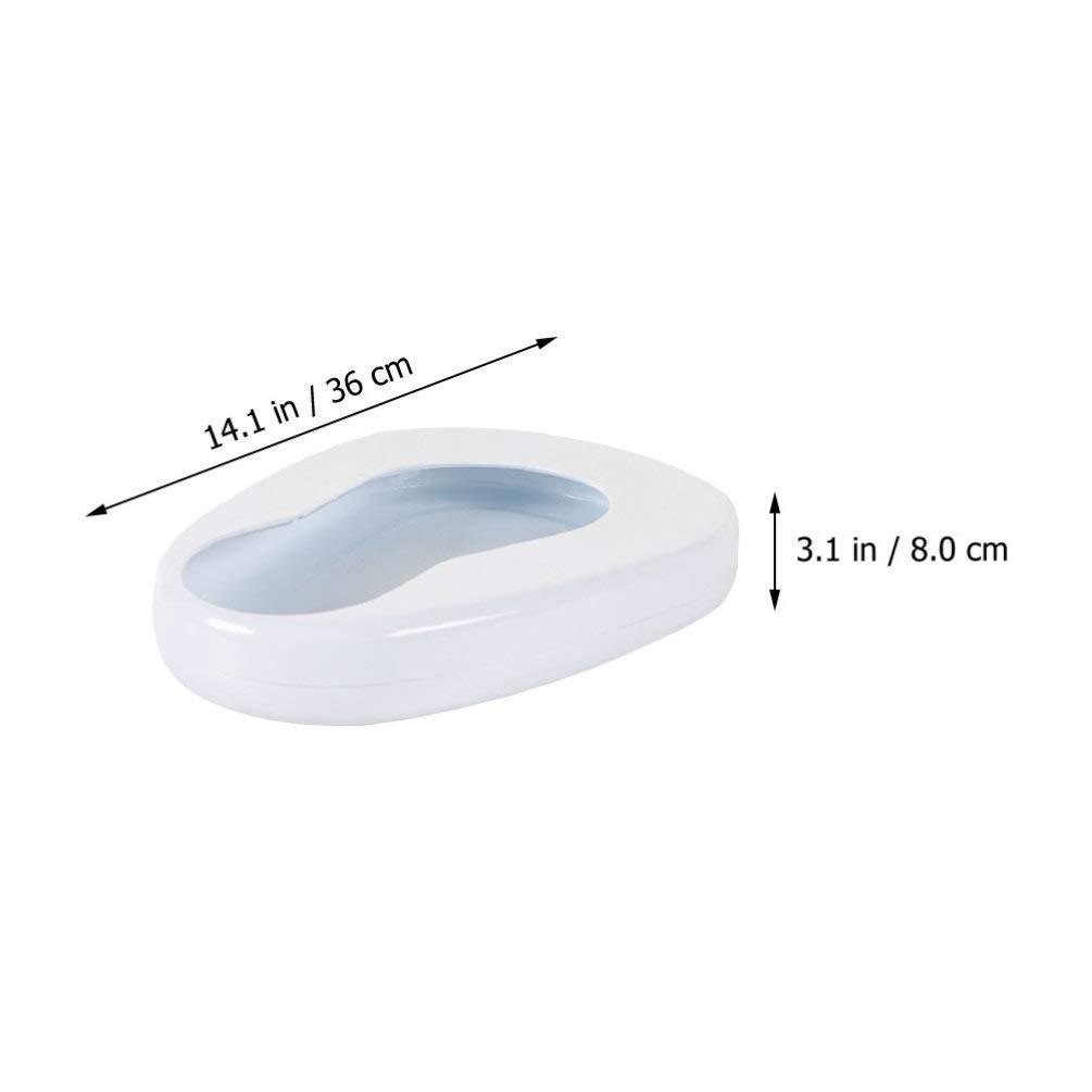 HEALLILY HEALLILY Portable Bedpans for Women Men Elderly Enamel Bed Bound Urinal Bedridden Patient Home Bed Pan Emergency Device (White)
