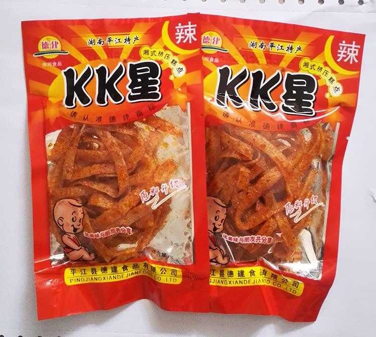 wa sai luo Hunan Latiao, Spicy Stick Super Spicy Strip Small Gluten Spicy Silk, Hot and Sweet Spicy Flavor Chinese Snacks, Instant Snacks (5 bags,18g/Bag)