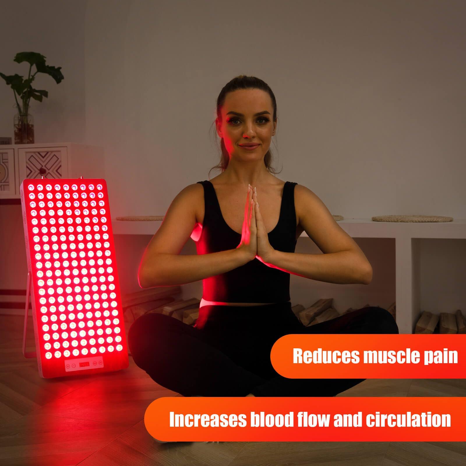 iPlantop Red Light Therapy Device, Red 660nm & Near Infrared 850nm Infrared Light Therapy for Body, Light Therapy Panels for Full Body, 180pcs Dual Chips LEDs for Recovery and Skin Health.