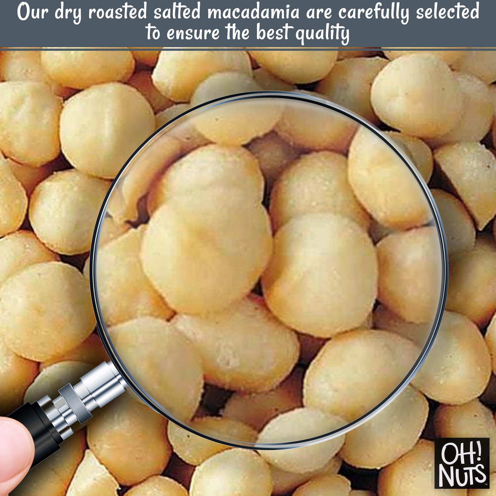 Oh! Nuts Macadamia Nuts | 1 lb | Roasted Salted Macadamia Nuts | Packed in New York Zip-Seal Bag for Exceptional Freshness by Oh Nuts