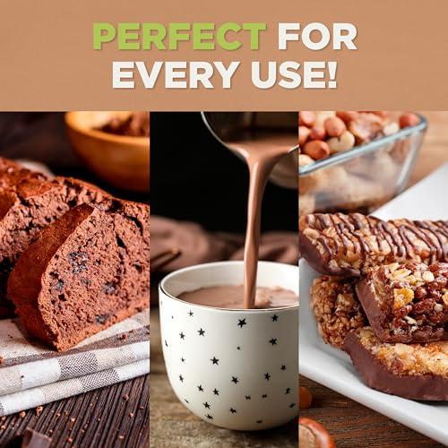 NaturaleBio NaturaleBio Organic Cacao Powder 35oz, Cocoa Powder Unsweetened, Natural and Pure - Produced from Raw Cacao Beans. Source of Magnesium, Manganese and Phosphorus