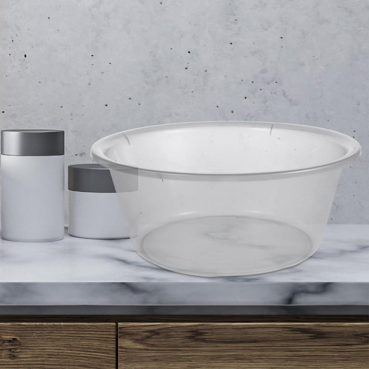 HOLIDYOYO HOLIDYOYO Plastic Wash Tub, Clear Dishpan Basin and Foot Bath for Soaking Feet, Laundry Hand Wash Bucket, Dish Pans for Washing Storage Cleaning Supplies