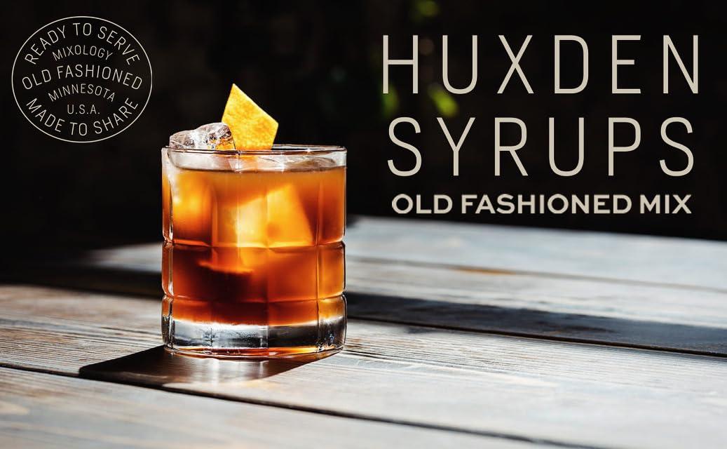 Huxden Syrups Huxden Syrups Old Fashioned Mix - Makes 32 Cocktails - Handcrafted Old Fashioned Syrup with Bitters, Orange, Granulated Sugar - Craft Cocktail Mixer, Just Mix with Bourbon/Whiskey