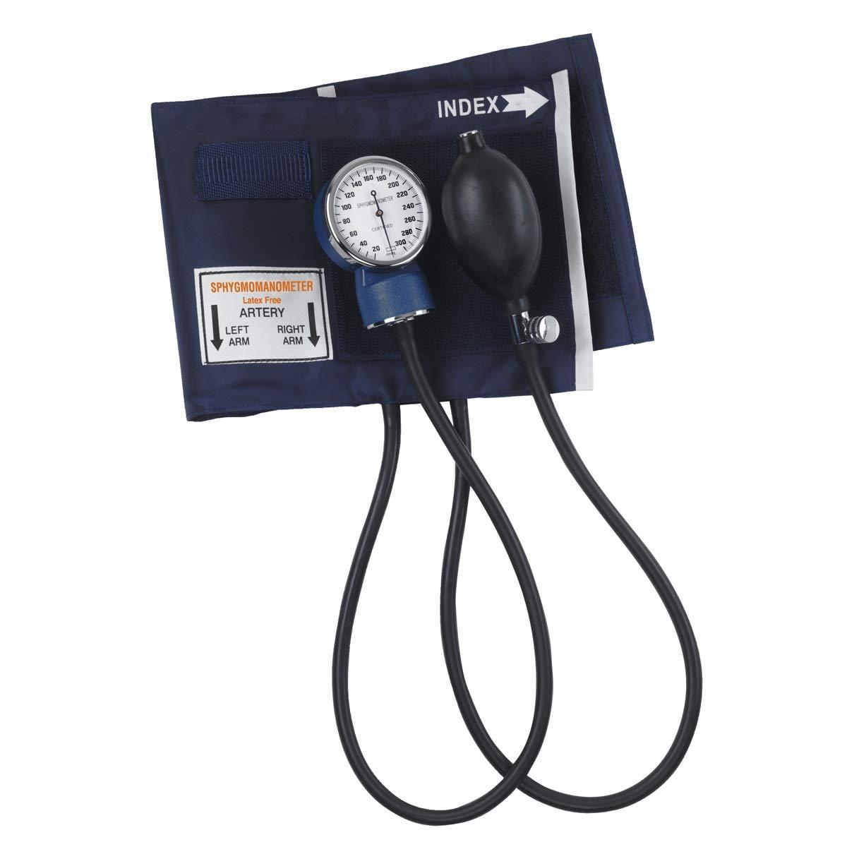 Mabis Mabis Healthcare MABIS Economy Aneroid Sphygmomanometer Blue, Adult 11\" - 16.4\"