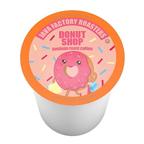 Java Factory Donut Shop Blend by Java Factory, Medium Roast Coffee Pods for Keurig K Cup Brewers, 80 Count