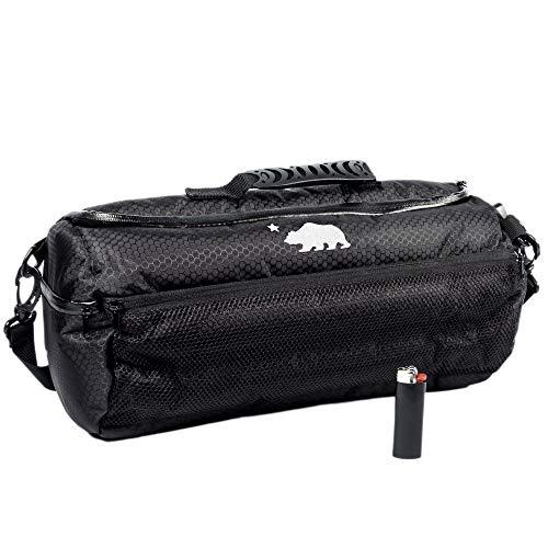 Cali Crusher Cali Crusher 100% Smell Proof Duffle Bag w/Combo Lock (Black/Green, 16")