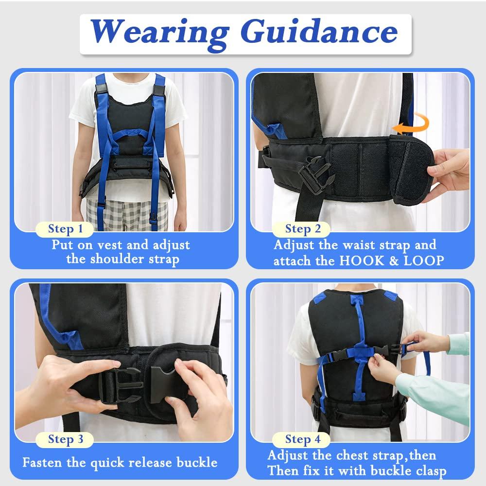 KAVIL Gait Belt for Seniors Transfer Belt Gait Belt with Handles Lift Standing Aids & Supports Physical Therapy Belt Walking Patient Parkinson, Pediatric Elderly Aids for Living