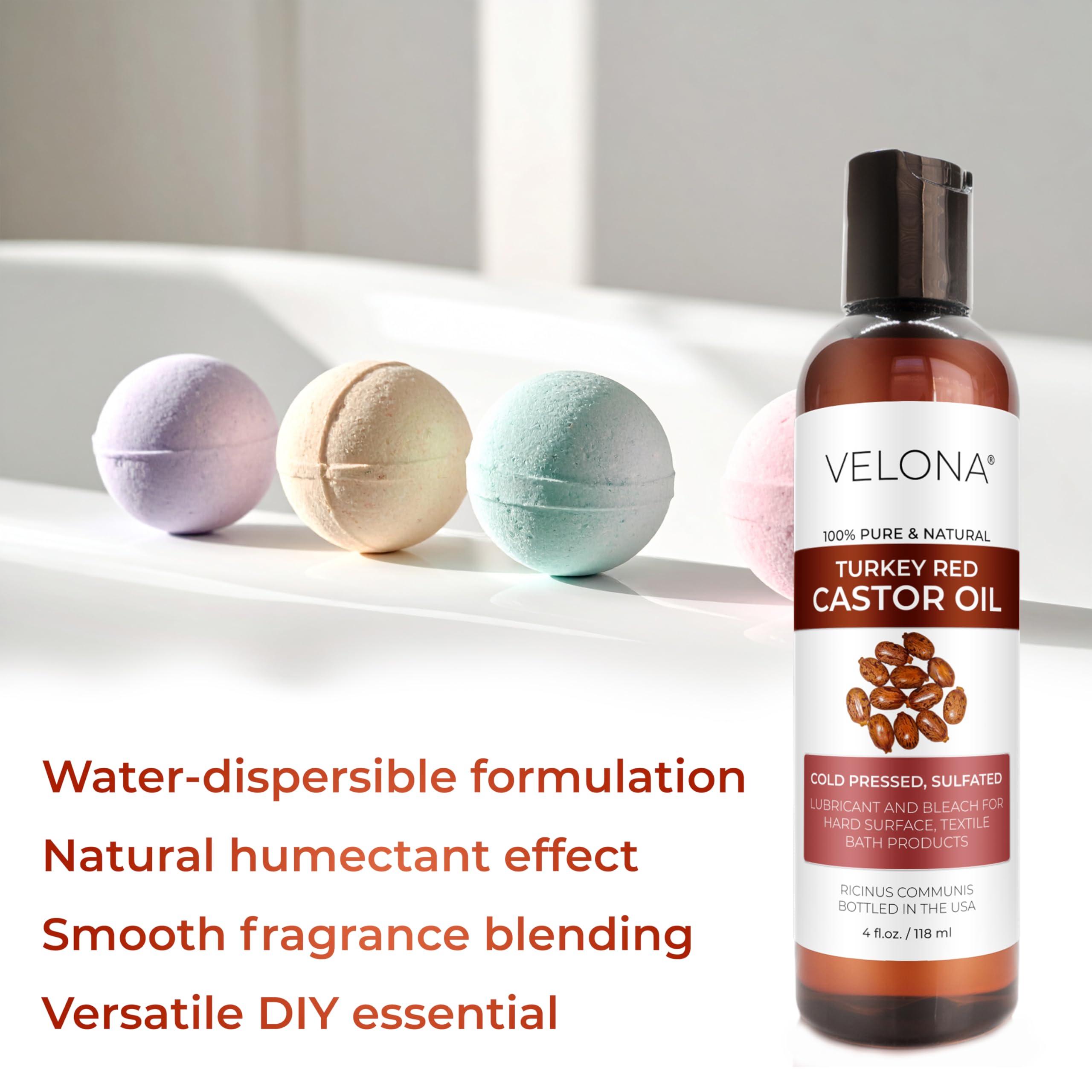 velona velona Castor Oil Turkey Red 4 oz | 100% Pure and Natural Carrier Oil | Cold Pressed | Hair, Body and Skin Care | Use Today - Enjoy Results