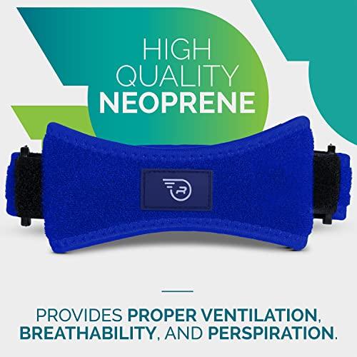 Run Forever Run Forever Sports Patella Strap Knee Brace Support for Arthritis, ACL, Running, Basketball, Meniscus Tear, Sports, Athletic. Best Knee Brace for Hiking, Soccer, Volleyball & Squats (Pack Of 2, Blue)