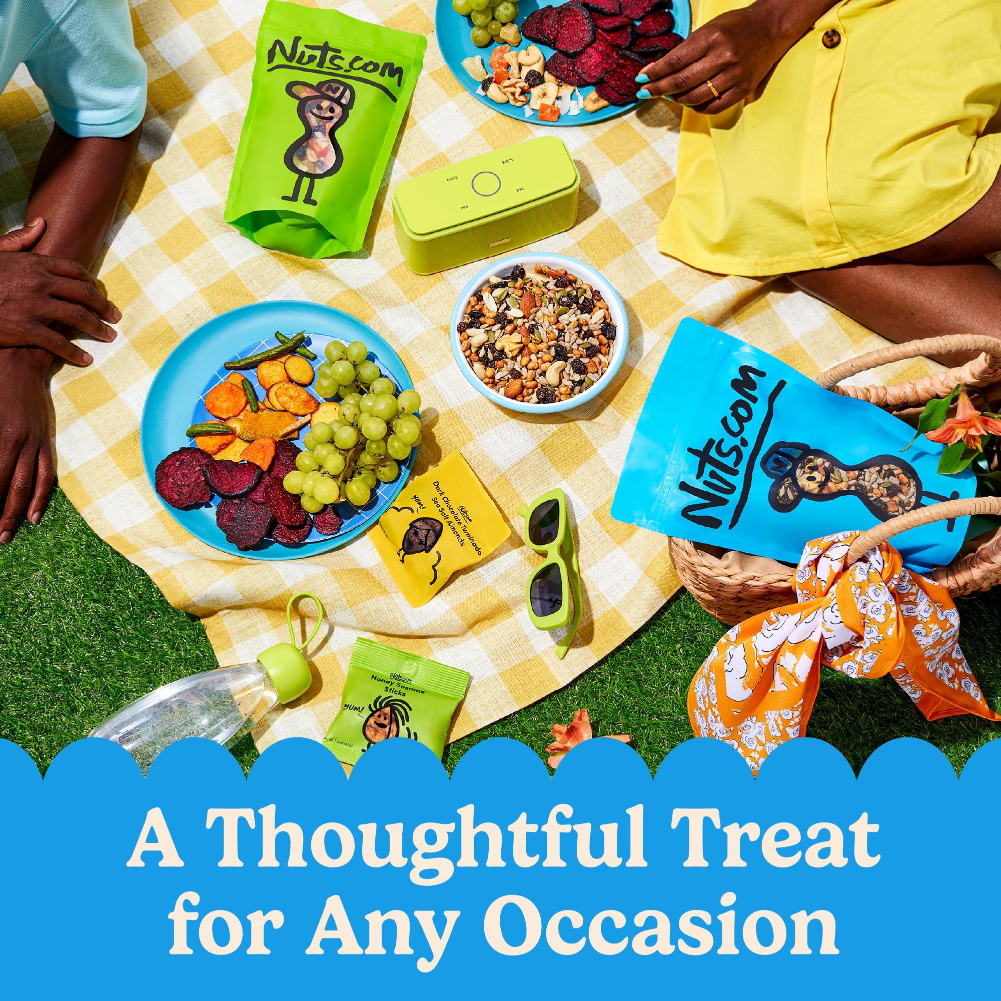 Nuts.com Nuts.com - Nuts and Dried Fruits Snack Box Gourmet Nuts and Dried Fruits Mix Assortment for Winter, Valentines Day, and Festive Gifts Package Includes Mixed Nuts, Dried Apricots & Fruits, Trail Mix, Heat Mix and Apple Pie Crunch