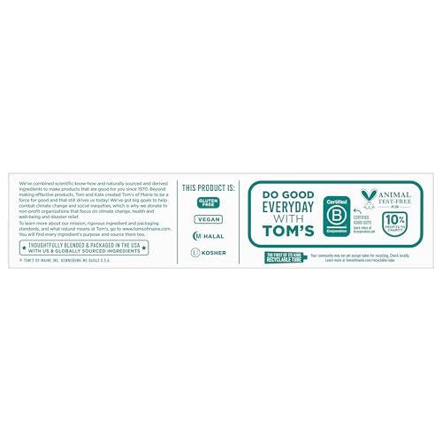 Tom\'s of Maine Toms of Maine Antiplaque and Whitening Fluoride Free Toothpaste, Spearmint, 4.5 Oz