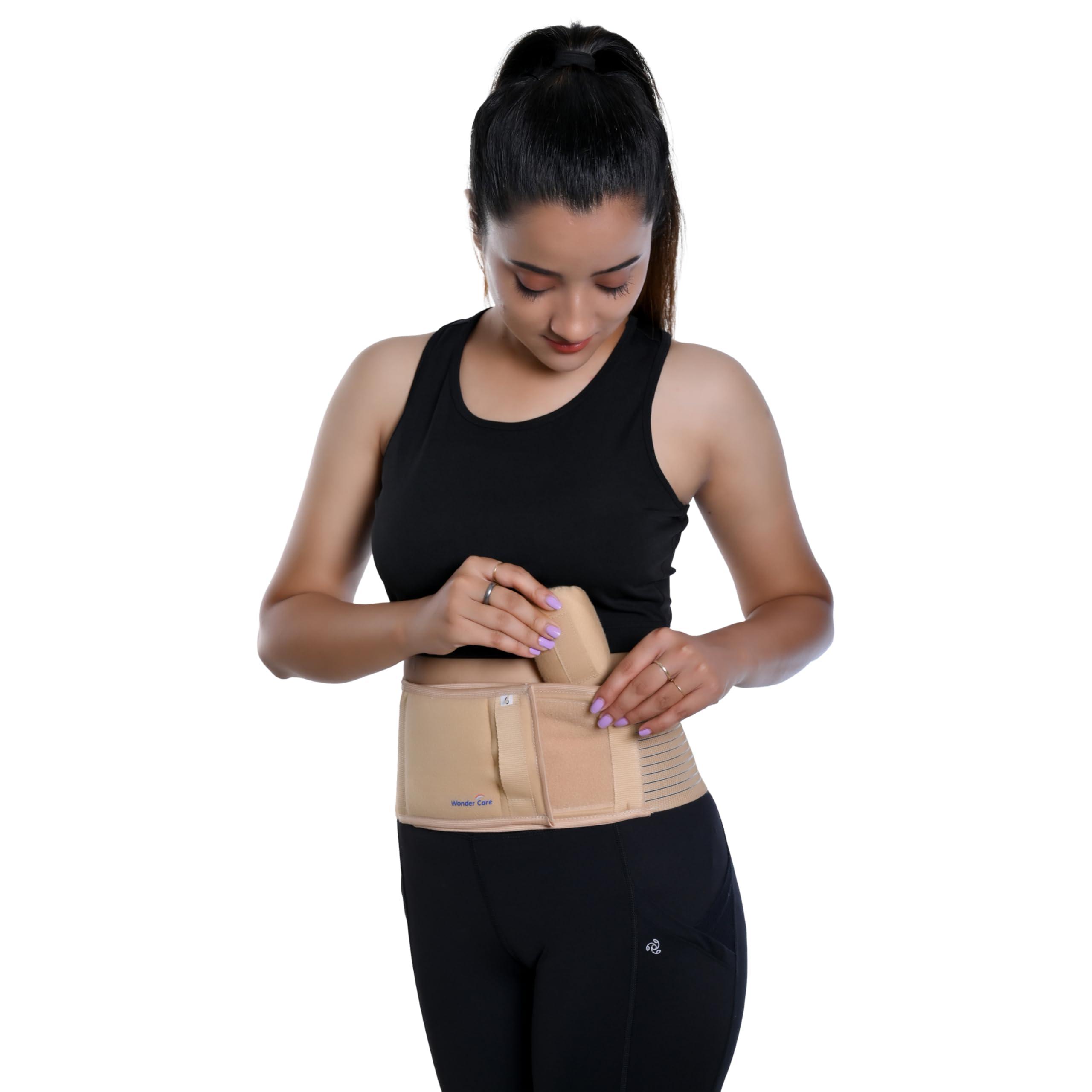 Wonder Care Wonder Care- Umbilical Hernia Support Belt Abdominal Binder for Belly Button Hernias or Navel Hernias, Hernia pain relief Brace, Beige (XL, 40\"-46\")