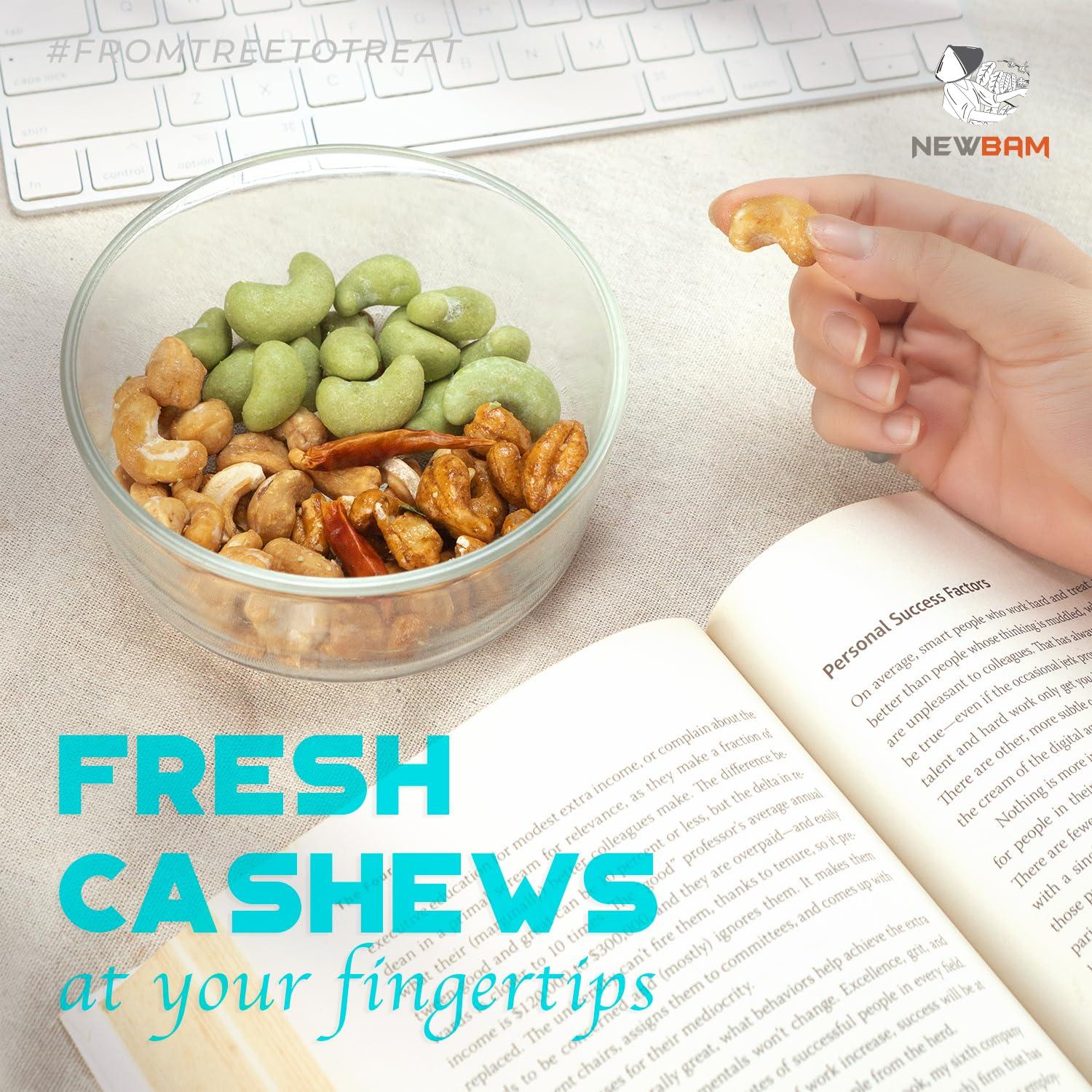 NEWBAM NEWBAM Mix Cashews Variety Packs (Wasabi, Tom Yum, Sea Salt Caramel) - 12 Cashew Snack Packs Roasted Nuts (1.5oz Each) Keto, Vegan, Gluten-Free - Healthy Snacks for Trail Mix, Office, or Party