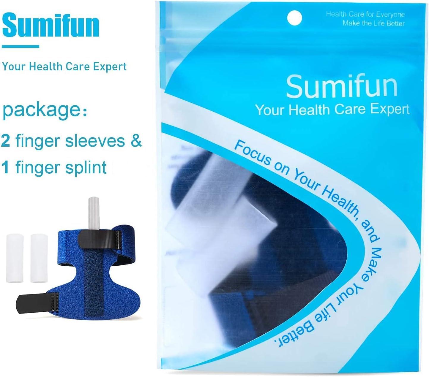 Sumifun Sumifun Finger Brace, Trigger Finger Splint for Index Middle Ring Pinky Finger Arthritis Pain, Tendon Injury, Broken Mallet Finger Stabilizer Supports for Dislocated Knuckle Immobilizer Wrap for Right